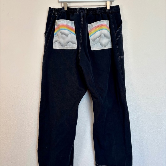 Big Bud Press Pants - Big Bud Press Airbrush Rainbow Work Pants